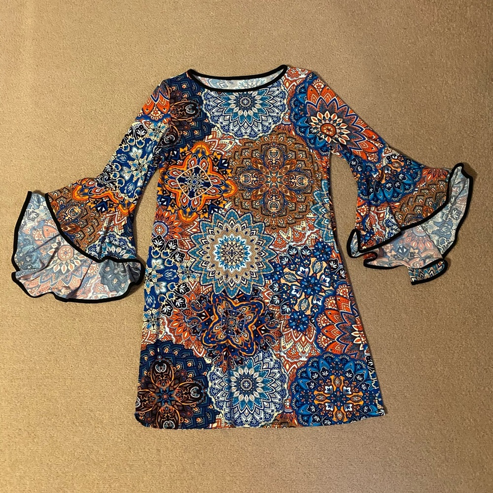Multi Print Mini Dress